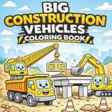 Big Construction Vehicles Coloring Book for Kids Ages 4–8