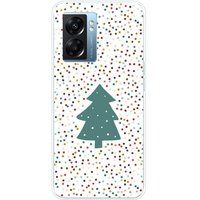 1001 coques Oppo Beschermende siliconen case compatibel met Oppo A77 5G, Oppo A57 4G, Oppo A57 5G Kerstboom