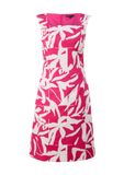 COMMA Robe d'été magenta / blanc