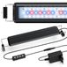 Nobleza Éclairage d'aquarium, lampe d'aquarium led avec minuterie, lampe de jardin à 3 couleurs, lampe pour plantes d'aquarium avec 10 niveaux de luminosité, réglable de 30-50 cm, 8 W