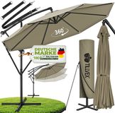 Tillvex Parasol Ø 350 cm bruin rond zweefparasol