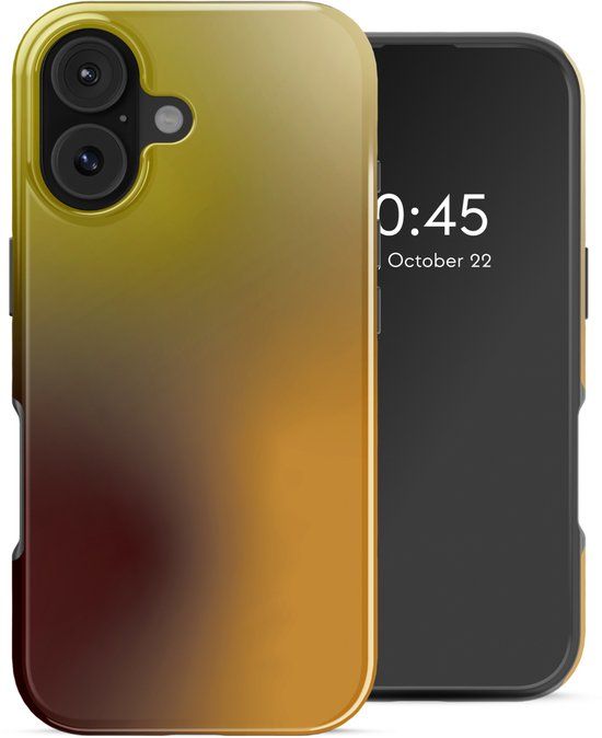 Selencia Hoesje - Geschikt voor Apple iPhone 17 - Backcover geschikt voor MagSafe - Gradient Olive Dust