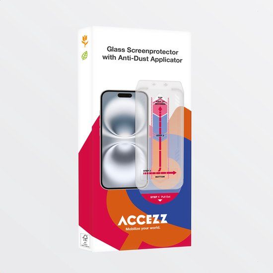 Accezz Screen Protector - Geschikt voor Apple iPhone 17 Pro Max - Gehard Glas Privacy Screenprotector + Applicator