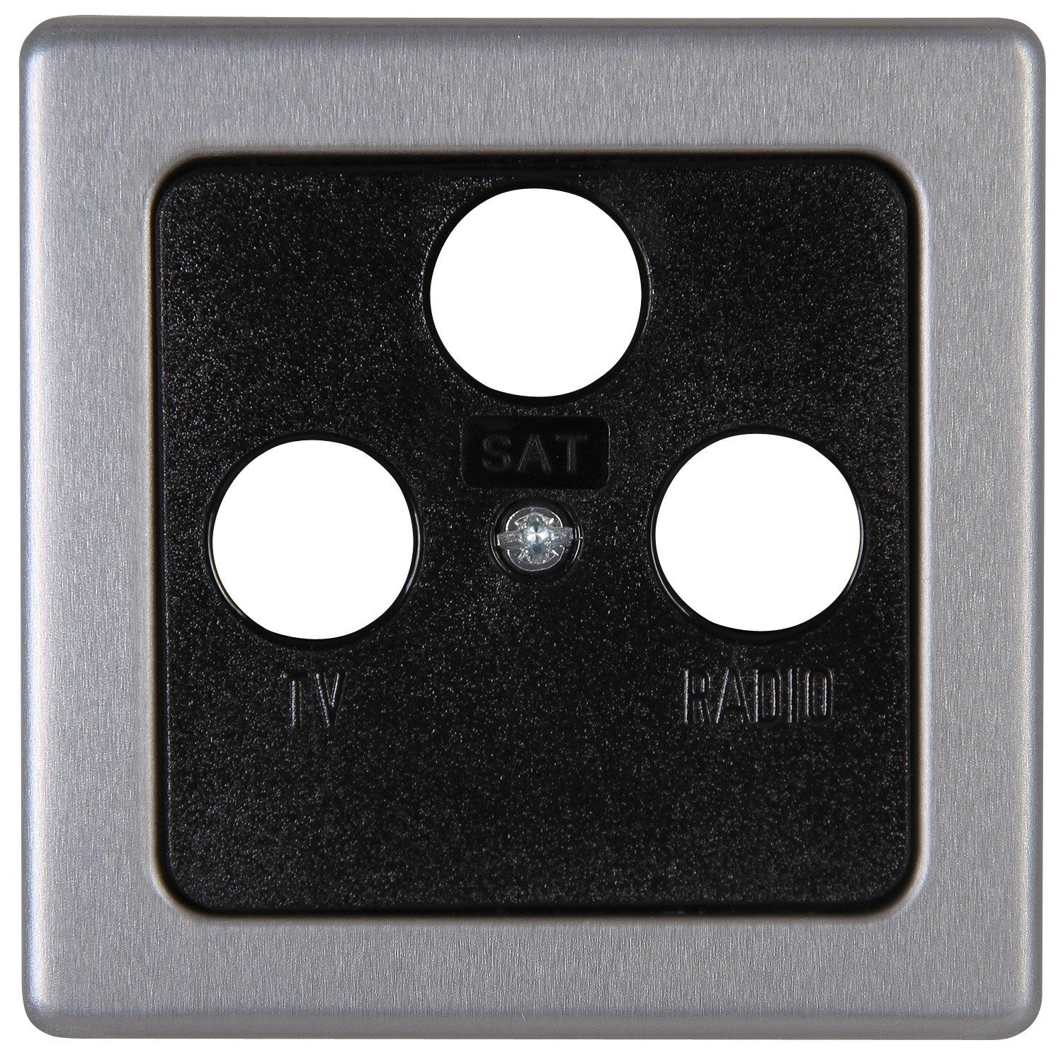 Kopp Vision centraalplaat tv/radio/sat RVS