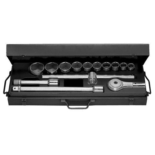 Koffer met 6-kant metrische doppen 3/4" - K.421N