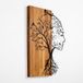 Elegant decoratief houten wandaccessoire, walnoot en zwart, 43 x 58 cm