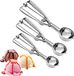 Set de cuillères à glace - 3 pièces - acier inoxydable - Argent
