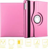 Ntech iPad 9.7 (2018) / (2017) Hoes Case Cover 360° draaibaar Multi stand - Lichtroze