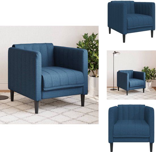 vidaXL Fauteuil stof blauw