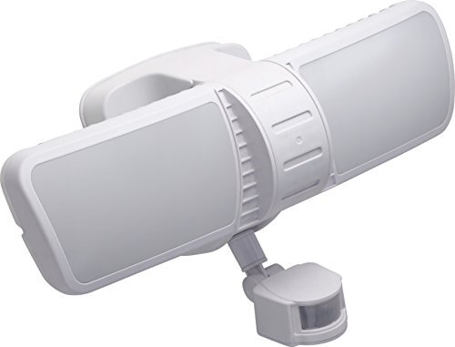 Meister LED-buitenspot - 20 Watt - bewegingsmelder - 10 m bereik - spatwaterdicht - 1100 lumen / buitenlamp met bewegingssensor / dubbele lamp / wandschijnwerper / schijnwerper / 7490100