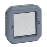 LEGRAND, Plexo 069523L Nieuwe natte ruimte-opbouw-1-voudige wisselschakelaar, inzet, 16 ampère, 250 volt, IP55 - IK07, kleur: grijs