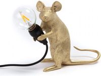 Seletti Mouse Sitting Table Lamp USB Gold