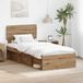 vidaXL - Bedframe - Artisanaal - eiken - 100 x 200 cm - Massief grenenhout