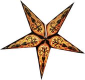 Merkloos / Sans marque Hadicke Gmbh & Co. Kg Decoratie kerstster - zwart met goud - 40 cm - papier - 5 punten - glitters - kerstversiering ster