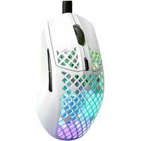 SteelSeries Aerox 3 2022 Edition - Muis - ergonomisch - rechtshandig - optisch - 6 knoppen - met bekabeling - USB-C - mat wit