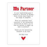 Artery8 Liefdesgedicht eigenzinnige magische partner romantische poëzie slaapkamer grote muurkunst poster afdruk dik papier 45 x 61 cm