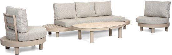 Lifestyle Garden Furniture Organio/Mira Loungeset 5-persoons Aluminium Zand/Beige