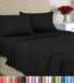 Utopia Bedding Tweepersoonslakenset, zacht geborsteld microvezel, inclusief 1 hoeslaken, 1 laken, 2 kussenslopen, diepe zak (zwart)