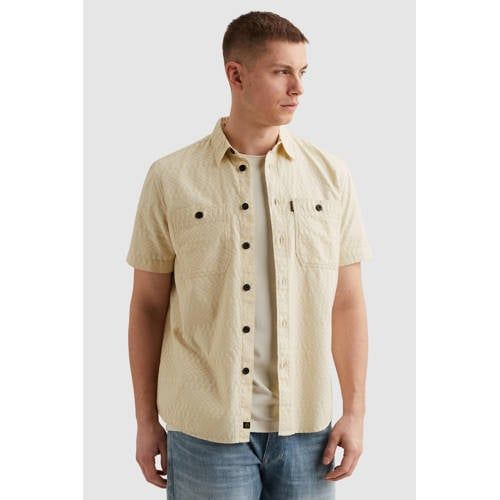PME Legend overshirt beige met textuur