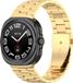 Strap-it Bracelet de montre connectée en acier avec fermoir papillon - Bracelet en métal adapté pour la Samsung Galaxy Watch Ultra 2 (2026) / Ultra (2024/2025) - doré