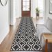 Ibenzoa® Tapis de couloir antidérapant long pour couloir et cuisine, moderne et lavable, 60 x 240 cm, noir