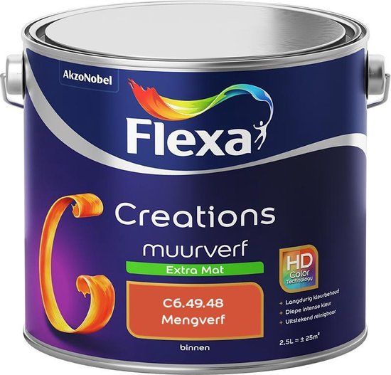 FLEXA Creations Muurverf - Extra Mat - C6.49.48 - 2,5 Liter