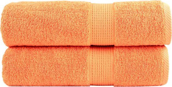 vidaXL Badhanddoeken SOLUND 2 stuks 600 g/m² 70x140 cm Oranje