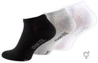 Stark Soul Sneakersokken Unisex 3-Pack Zwart Grijs Wit Maat 35-38