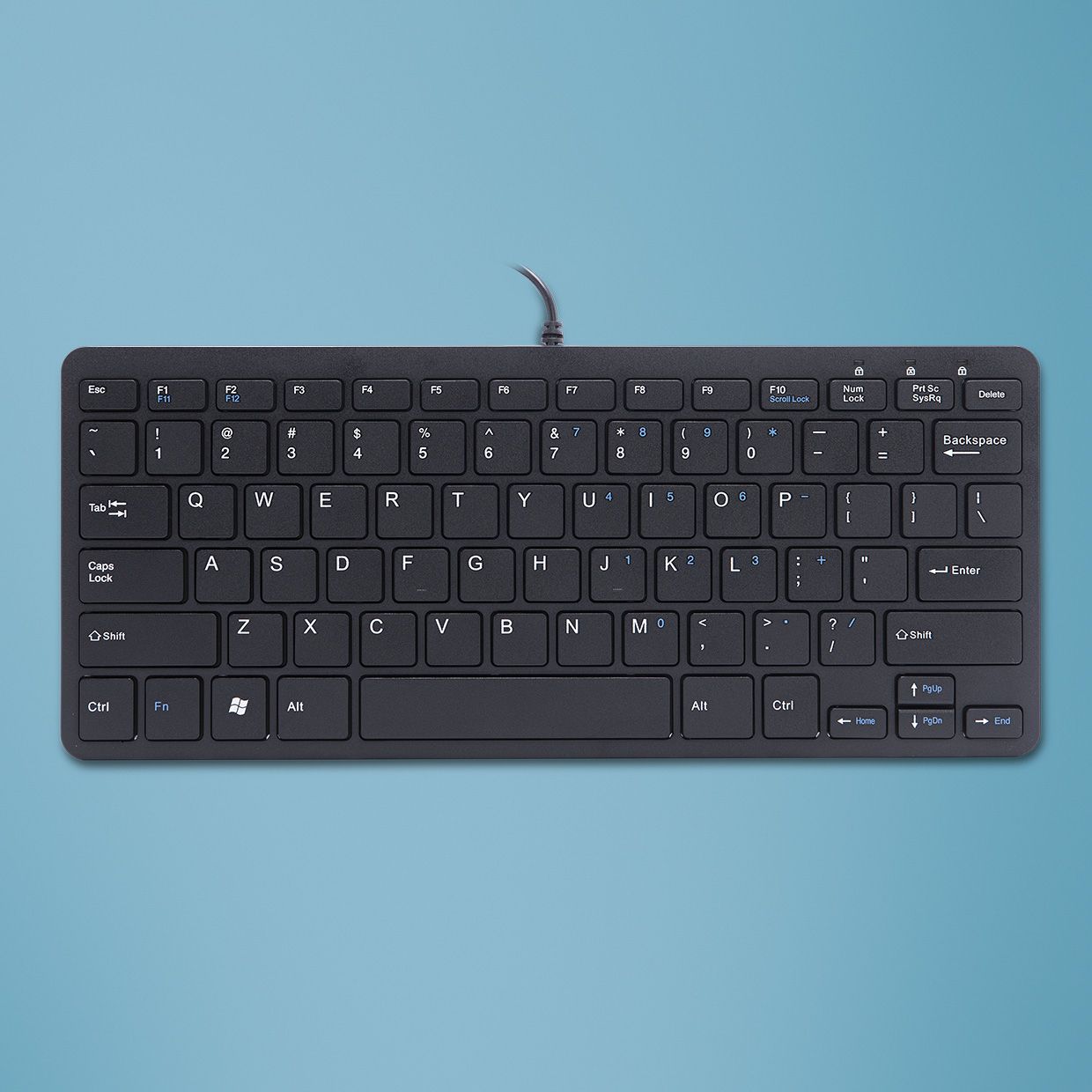R-Go Tools Compact Ergonomic Keyboard - QWERTY (US) - Black - Wired