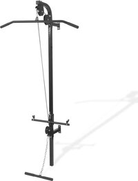 vidaXL Wandgemonteerde Home Gym met 2 Katrollen - Zwart