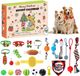 Merkloos / Sans marque Paws & Crafts B.V. Adventkalender Hond 2025 - 24-daagse Interactieve Hondenspeelgoedset