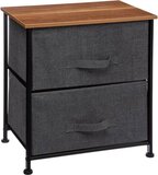 Nachtkastje Achille - 2 Lades - Donker Grijs - Metaal - Scandinavisch & Basic