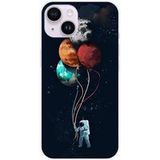 1001 coques Cosmonaute aux ballons Bedrukt siliconen hoesje compatibel met Apple iPhone 15