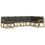 vidaXL - Buiten - bank - set - 8 - st - Wit - en - antracietkleurig