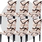 Goodivery ® Housse de chaise extensible et lavable, set de 6 pour salle à manger et événements