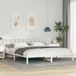 Maison Exclusive - Lit cadre avec tête de lit Blanc 200 x 200 cm Bois de pin massif