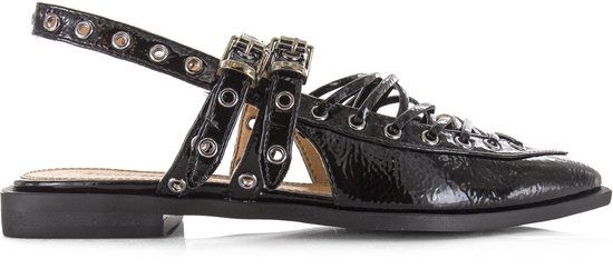 Steve Madden Galanti black patent slingback sandalen