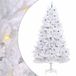 vidaXL - Kunstmatige - Hinged - Kerstboom - Wit - 300 - cm - PVC - en - Staal