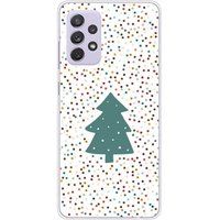 1001 coques Samsung Galaxy A72 4G sapin de noel bedrukt siliconen hoesje