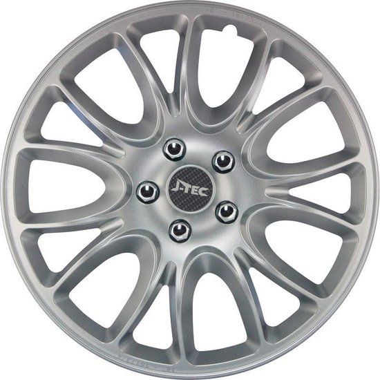 J-Tec Wieldoppen Hero - 16 inch - Zilver - 4 stuks