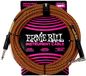 Ernie Ball 6471 Gevlochten Gitaarkabel Pumpkin Pie 5.5 Meter Recht-Haaks