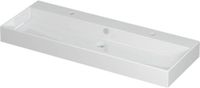 Wastafel INK Unlimited Wastafel Porselein met 2 Kraangaten - 1200x450x110 mm - Glans Wit