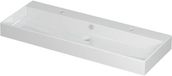 Wastafel INK Unlimited Wastafel Porselein met 2 Kraangaten - 1200x450x110 mm - Glans Wit