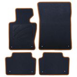 Precies BMW Precies passende deurmat voor BMW E83 X3 (2004-2010), 5 stuks, gele rand