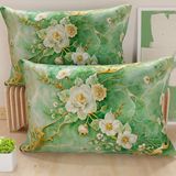 PETTI Artigiani Italiani - Paar kussenslopen 40 x 70 cm van microvezel, decoratief kussen voor slaapkamer, bank, woonkamer, set van 2 kussenslopen, bloemenpatroon 06 3, 100% Made in Italy
