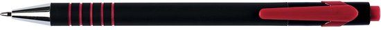 Q-CONNECT balpen Lambda, 0,5 mm, medium punt, Doos van 12 stuks, rood