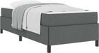 vidaXL Boxspringbed Donkergrijs 100 x 200 cm Stof