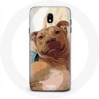 Maniacase Hoesjes voor Samsung Galaxy J5 2017 American Pit Bull Terrier Bruin