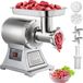 Vevor Hachoir à viande électrique - Hachoir - 250kg/h - Couteaux de broyage en acier inoxydable - 2 disques de broyage - Pièces supplémentaires - 1100 Watt - Argent