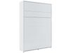 CONCEPTION PRO Lit mural escamotable 140x200 cm blanc mat (vertical) avec matelas